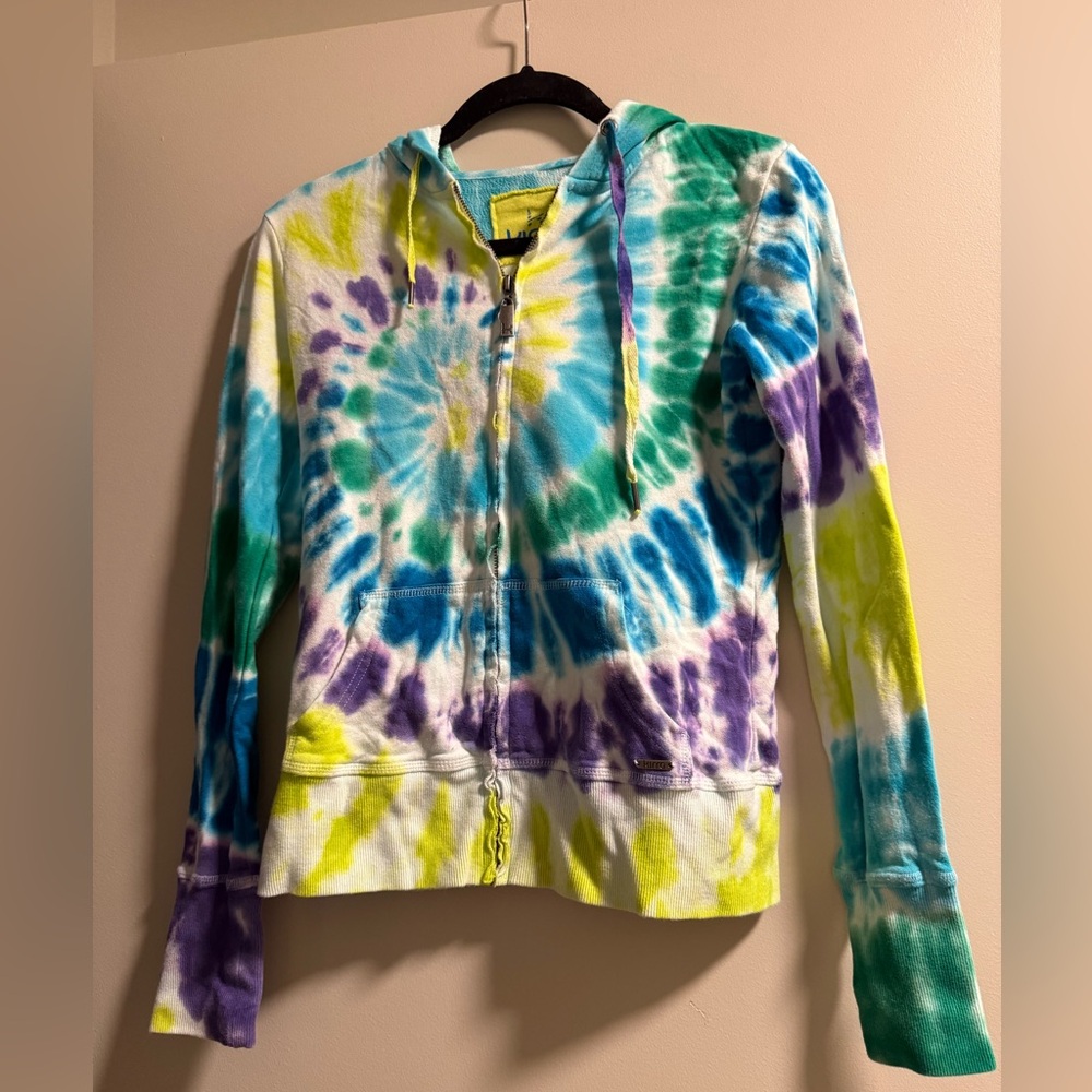 Kirra Tie-Dye Zip-Up Hoodie Size Small